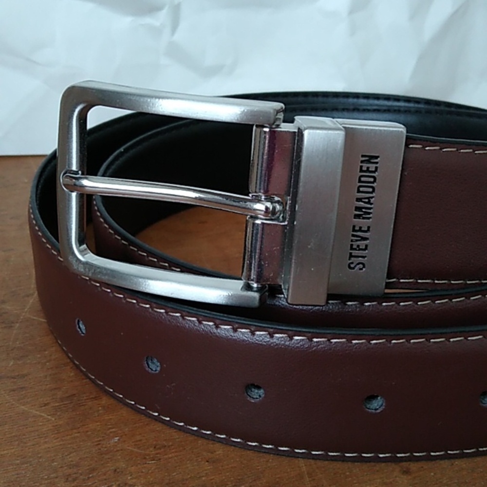 Steve Madden Brown/Black Reversible  Belt size 40 - Picture 2 of 10